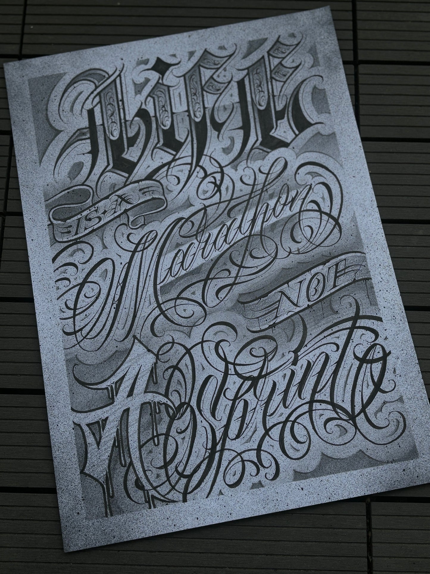 "LIFE IS A MARATHON NOT A SPRINT" PRINT